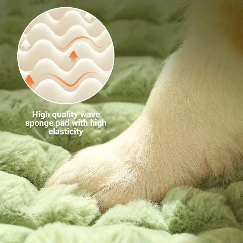 Pet Dog Bed Washable Winter Dog Mat Removable Protect Cervical Spine Thickened Dog House Indoor for Small Medium Large Dogs Bed