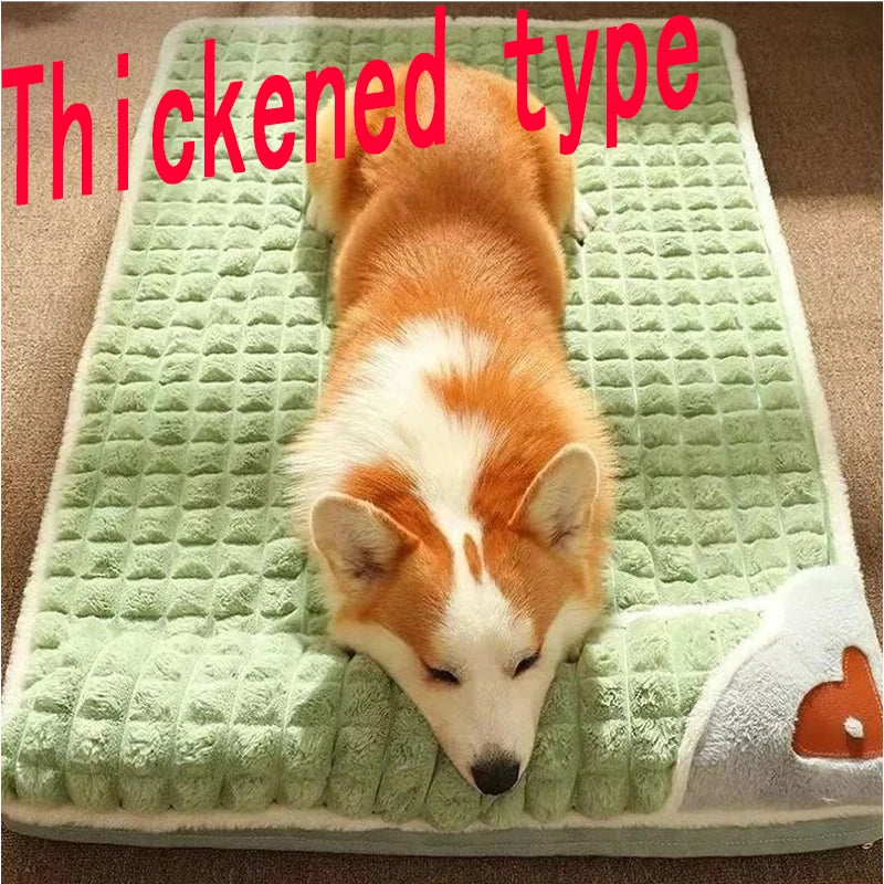 Pet Dog Bed Washable Winter Dog Mat Removable Protect Cervical Spine Thickened Dog House Indoor for Small Medium Large Dogs Bed