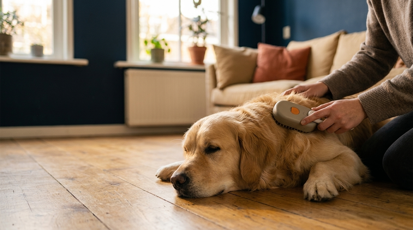 Stoomborstel voor Honden en Katten — 3-in-1