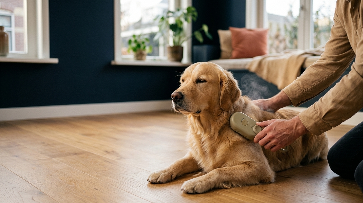 Stoomborstel voor Honden en Katten — 3-in-1